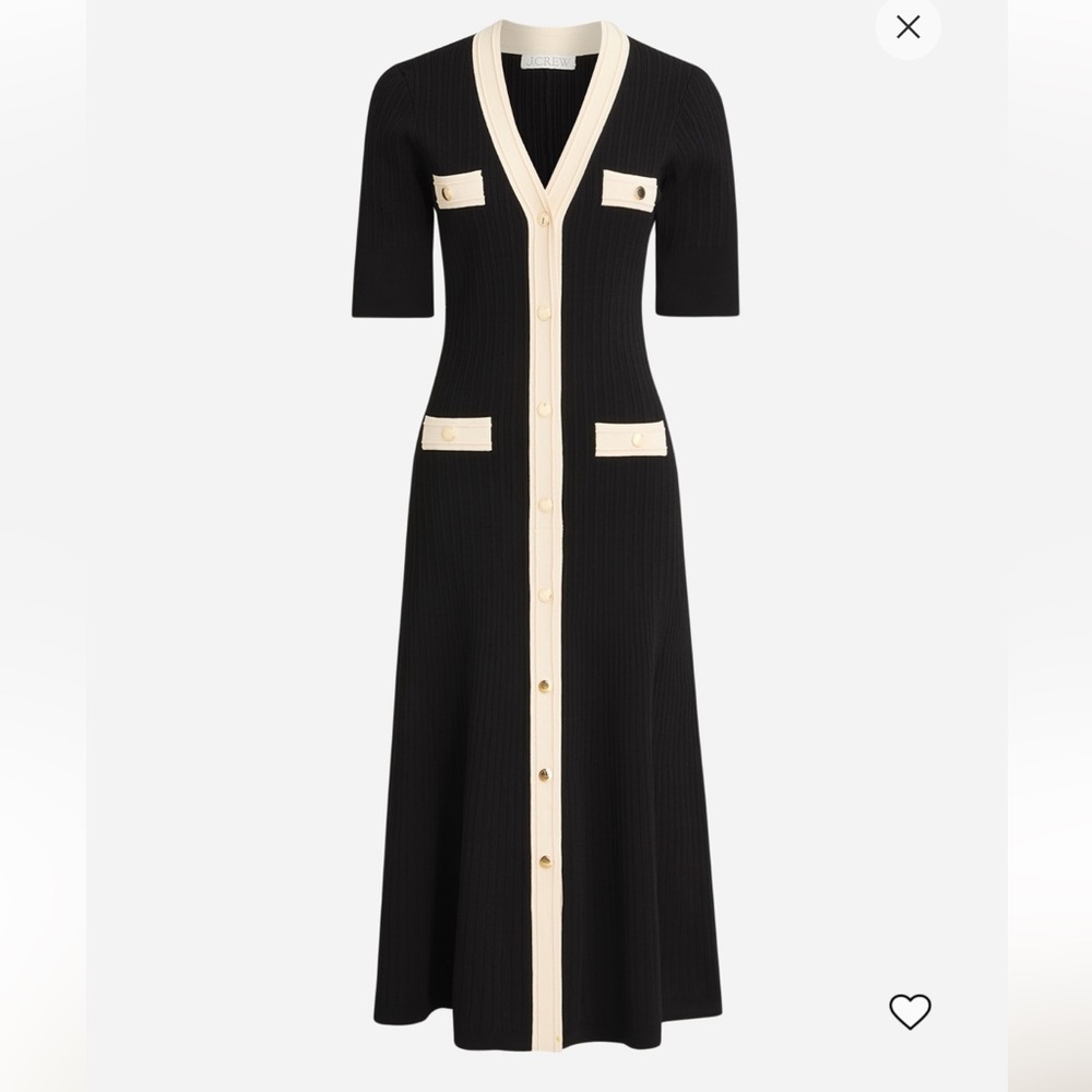 NWOT J Crew Elbow Sleeve Button Up Sweater Dresss